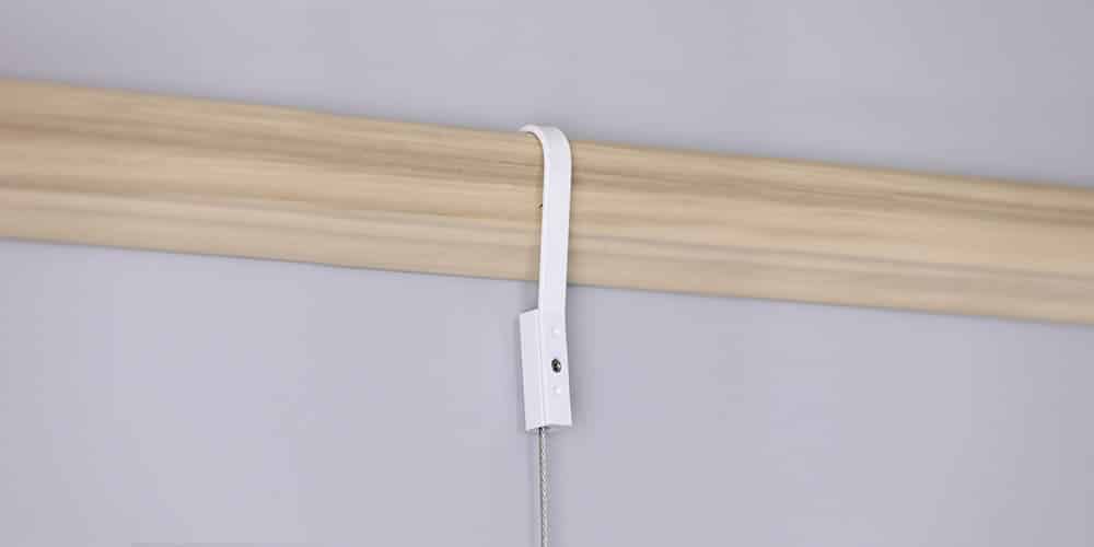 Ogee rod sleeve, picture rail hook in white